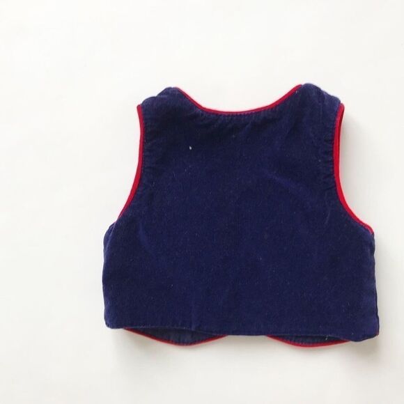 Vintage navy velvet rocking horse vest 6-12m - Picture 4 of 4
